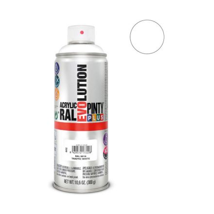 Spray festék Pintyplus Tech RAL 9016 400 ml elektromos háztartási eszközök Traffic White MOST 12112 HELYETT 6796 Ft-ért!