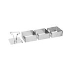   Galvanizáló szerszám Secret de Gourmet Ezüst színű Rozsdamentes acél 8 x 4 cm 8 x 8 x 4 cm (2 egység) MOST 7146 HELYETT 4010 Ft-ért!