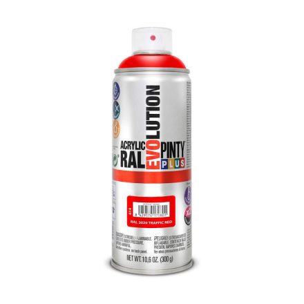 Spray festék Pintyplus Evolution RAL 3020 400 ml Traffic Red MOST 8129 HELYETT 4564 Ft-ért!