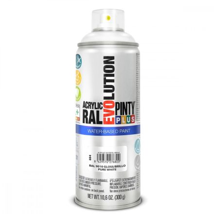 Spray festék Pintyplus Evolution RAL 9010 400 ml Vízbázis Pure White MOST 11362 HELYETT 6374 Ft-ért!