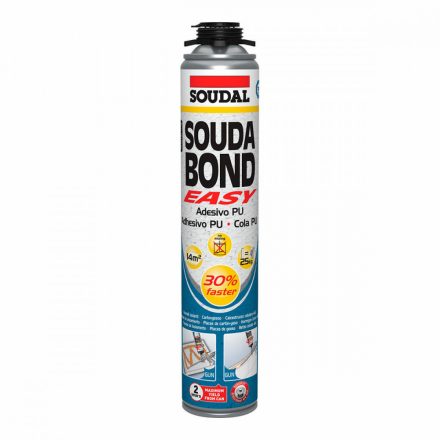 Hab Soudal SoudaBond Easy Poliuretán Fegyver 750 ml MOST 15670 HELYETT 9376 Ft-ért!