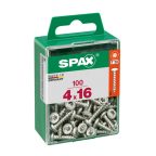   Csavaros doboz SPAX Wirox Fa Kerek fej 100 Darabok (4 x 16 mm) MOST 6218 HELYETT 3257 Ft-ért!