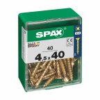   Csavaros doboz SPAX Fa csavar Lapos fej (4,5 x 40 mm) MOST 5646 HELYETT 2960 Ft-ért!