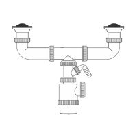   Washbasin Siphon Mirtak v70 PVC MOST 15523 HELYETT 9293 Ft-ért!