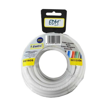 Kábel EDM 28085 Fehér 2 x 1 mm 5 m MOST 6969 HELYETT 3911 Ft-ért!