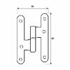 Zsanér EDM 85482 PN07 Rozsdamentes acél 100 x 58 mm Jobb MOST 7680 HELYETT 4307 Ft-ért!