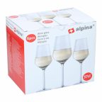   Set of wine glasses Alpina Átlátszó 370 ml (6 egység) MOST 19869 HELYETT 11889 Ft-ért!