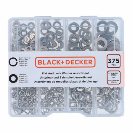 Alátétek Black & Decker Lakás Biztonsági 375 Darabok MOST 7649 HELYETT 4291 Ft-ért!