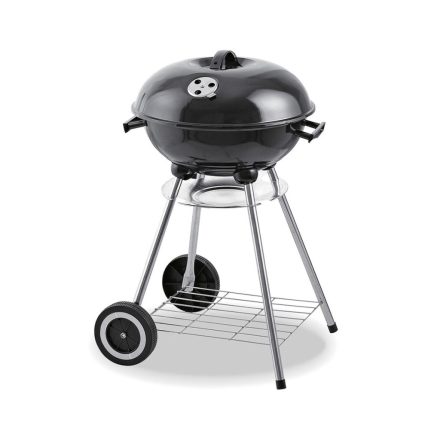 Faszenes Barbecue Sütő Tetővel és Kerekekkel EDM 73834 Fekete Vas Ø 44 x 70 cm MOST 33474 HELYETT 23348 Ft-ért!