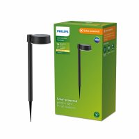   Napelemes kerti karó Philips Vynce 1,5 W 11,2 x 14,2 x 54 cm Fekete Műanyag Kerek (2700 K) (Meleg fehér) (1 egység) MOST 28671 HELYETT 20000 Ft-ért!