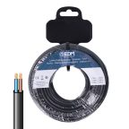   Elektromos kábel tömlő EDM 28729 Fekete 2 x 0,75 mm 10 m Sík MOST 9621 HELYETT 5399 Ft-ért!