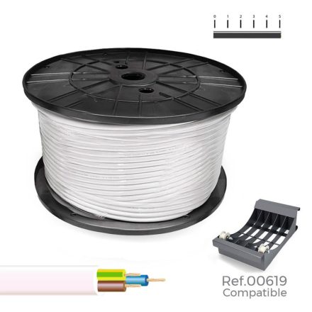 Elektromos kábel tömlő Sediles Fehér 3 x 2,5 mm 100 m H05VV-F MOST 159319 HELYETT 134623 Ft-ért!