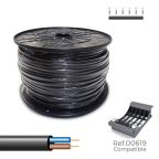   Elektromos kábel tömlő Sediles Fekete 2 x 1 mm 300 m H05VV-F MOST 160819 HELYETT 135896 Ft-ért!