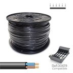   Elektromos kábel tömlő Sediles Fekete 2 x 1,5 mm 200 m h05vvh2-f MOST 136735 HELYETT 115541 Ft-ért!