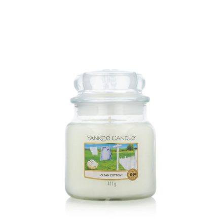 Illatosított Gyertya Yankee Candle Classic Medium Jar Candles Clean Cotton 411 g MOST 16095 HELYETT 10583 Ft-ért!