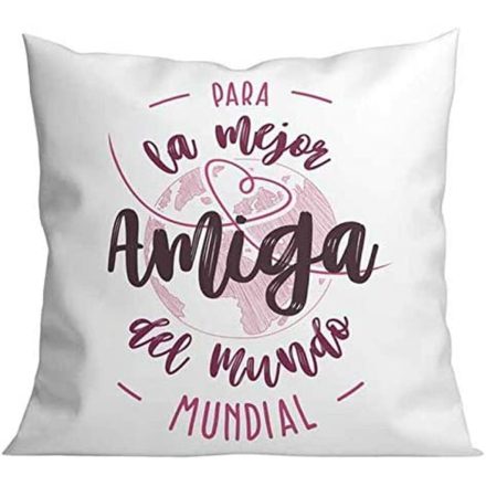 Párna Roymart PARA LA MEJOR AMIGA DEL MUNDO Fehér Rózsaszín 40 x 40 cm MOST 6706 HELYETT 3762 Ft-ért!