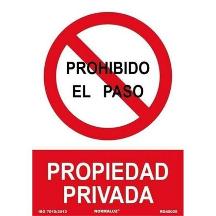 Jel Archivo 2000 PROHIBIDO EL PASO PROPIEDAD PRIVADA" polipropilén 32 x 30 cm MOST 4416 HELYETT 2315 Ft-ért!"