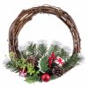 Adventi koszorú Piros Többszínű Rattan Műanyag Ananász 30 cm MOST 13566 HELYETT 8119 Ft-ért!