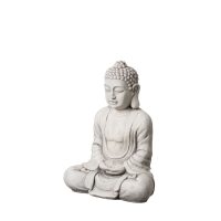   Szobor Szürke Agyag Szál 44 x 27 x 58 cm Buddha MOST 55370 HELYETT 40718 Ft-ért!