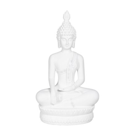 Dekoratív Figura Fehér Buddha 24 x 14,2 x 41 cm MOST 31332 HELYETT 20091 Ft-ért!