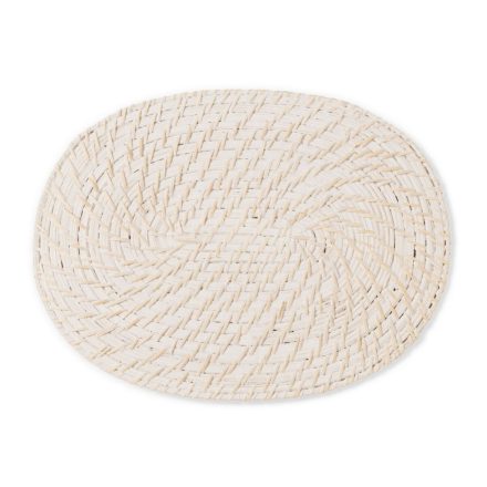 Tányéralátét Fehér Bambusz Rattan 40 x 30 x 0,5 cm MOST 10936 HELYETT 6548 Ft-ért!