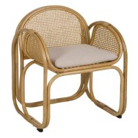   Karosszék Természetes Rattan 63,5 x 58 x 77 cm MOST 200318 HELYETT 121543 Ft-ért!