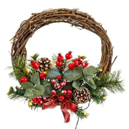 Adventi koszorú Többszínű PVC Rattan 30 x 30 x 10 cm MOST 19421 HELYETT 12451 Ft-ért!