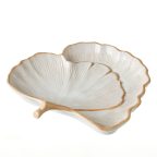   Tál GINKGO Fehér Természetes Porcelán 25,2 x 26 x 5,5 cm MOST 7116 HELYETT 3729 Ft-ért!