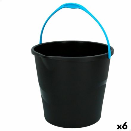 Vödör fogantyúval Colorbaby Fekete 10 L 29,5 x 26 x 28,5 cm (6 egység) MOST 13202 HELYETT 8466 Ft-ért!