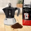 Kotyogós Kávéfőző Bialetti Moka Fekete Rozsdamentes acél Alumínium 200 ml 4 чаши за чай MOST 38919 HELYETT 26523 Ft-ért!