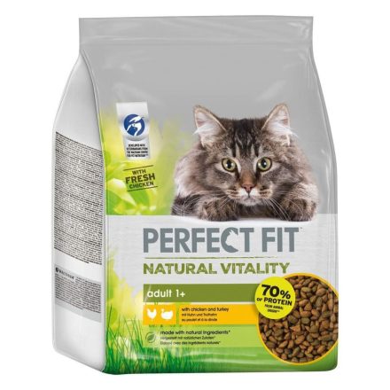 Macska eledel Perfect Fit Adult Natural Vitality Chicken Felnőtt Csirke Pulyka 2,4 kg MOST 12576 HELYETT 7714 Ft-ért!