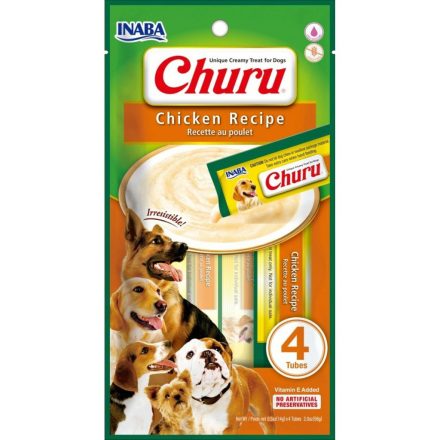 Kutya Snack Inaba Churu Chicken Recipe Csirke 4 x 14 g MOST 4146 HELYETT 2480 Ft-ért!