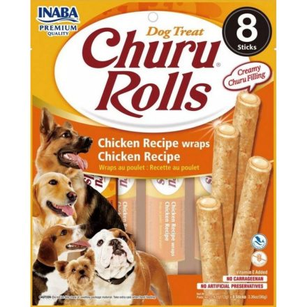 Kutya Snack Inaba Churu Rolls Chicken Csirke 8 x 12 g MOST 9382 HELYETT 5754 Ft-ért!