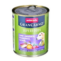   Nedves étel Animonda GranCarno Superfoods Fekete áfonya Bárány MOST 5058 HELYETT 3026 Ft-ért!