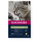   Macska eledel Eukanuba Hairball Control Chicken Csirke 10 kg MOST 48664 HELYETT 33162 Ft-ért!