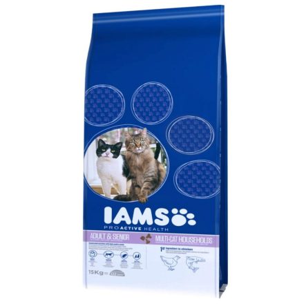 Macska eledel IAMS Pro Active Health Adult & Senior Lazac szín 15 kg MOST 45679 HELYETT 34377 Ft-ért!