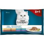   Macska eledel Purina Gourmet Tonhal Bárány Kacsa 4 x 85 g MOST 3952 HELYETT 2365 Ft-ért!