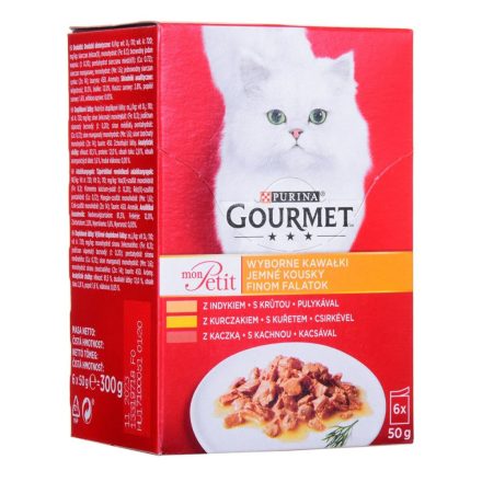 Macska eledel Purina Gourmet Csirke Pulyka Kacsa 6 x 50 g MOST 5074 HELYETT 3034 Ft-ért!