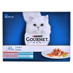   Macska eledel Purina Gourmet Lazac szín Tonhal Hal 12 x 85 g MOST 12228 HELYETT 7507 Ft-ért!