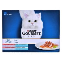   Macska eledel Purina Gourmet Lazac szín Tonhal Hal 12 x 85 g MOST 9312 HELYETT 5713 Ft-ért!