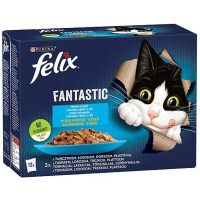   Macska eledel Purina Fantastic Lazac szín Tonhal Tőkehal 12 x 85 g MOST 6520 HELYETT 4002 Ft-ért!