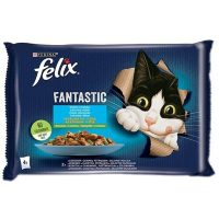   Macska eledel Purina                                 Lazac szín Cukkini Zöldbab 4 x 85 g MOST 2962 HELYETT 1769 Ft-ért!