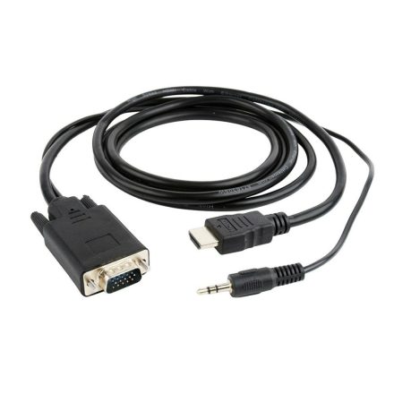 HDMI–VGA Audio Adapter GEMBIRD A-HDMI-VGA-03-6 Fekete 1,8 m MOST 7727 HELYETT 4622 Ft-ért!