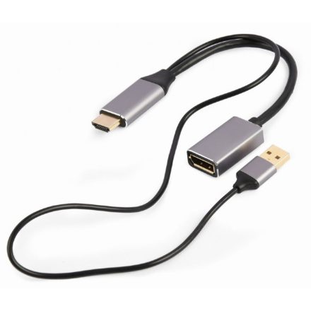 DisplayPort HDMI Adapter GEMBIRD A-HDMIM-DPF-02 Fekete 4K Ultra HD (1 egység) MOST 24649 HELYETT 16602 Ft-ért!