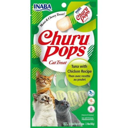 Snack for Cats Inaba EU713 4 x 15 g Édesség Csirke Tonhal 15 ml MOST 2738 HELYETT 1637 Ft-ért!