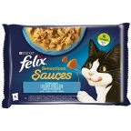   Macska eledel Purina Felix Sensations Tőkehal Sárgarépa Paradicsom 4 x 85 g MOST 2962 HELYETT 1769 Ft-ért!