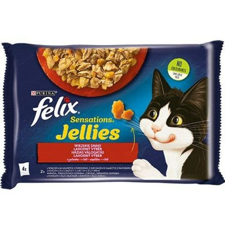 Macska eledel Purina Felix Sensations Csirke Borjúhús Sárgarépa Paradicsom 4 x 85 g MOST 3024 HELYETT 1811 Ft-ért!