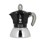   Kotyogós Kávéfőző Bialetti Moka Induction Fekete Fém Rozsdamentes acél Alumínium 100 ml 2 чаши за чай MOST 33536 HELYETT 22852 Ft-ért!