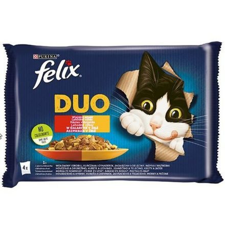 Macska eledel Purina Duo Csirke Borjúhús Bárány Máj madarak 4 x 85 g MOST 3024 HELYETT 1811 Ft-ért!