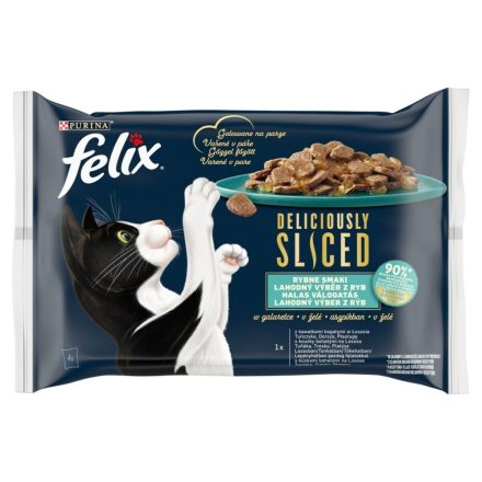 Macska eledel Purina Deliciously Lazac szín Tonhal Tőkehal 4 x 80 g MOST 3859 HELYETT 2307 Ft-ért!